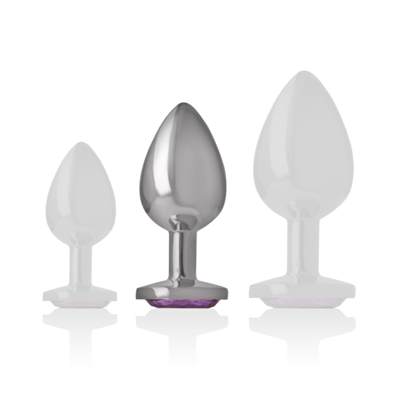 INTENSE - PLUG ANAL EN MÉTAL ALUMINIUM AVEC CRISTAL VIOLET TAILLE M – Image 5