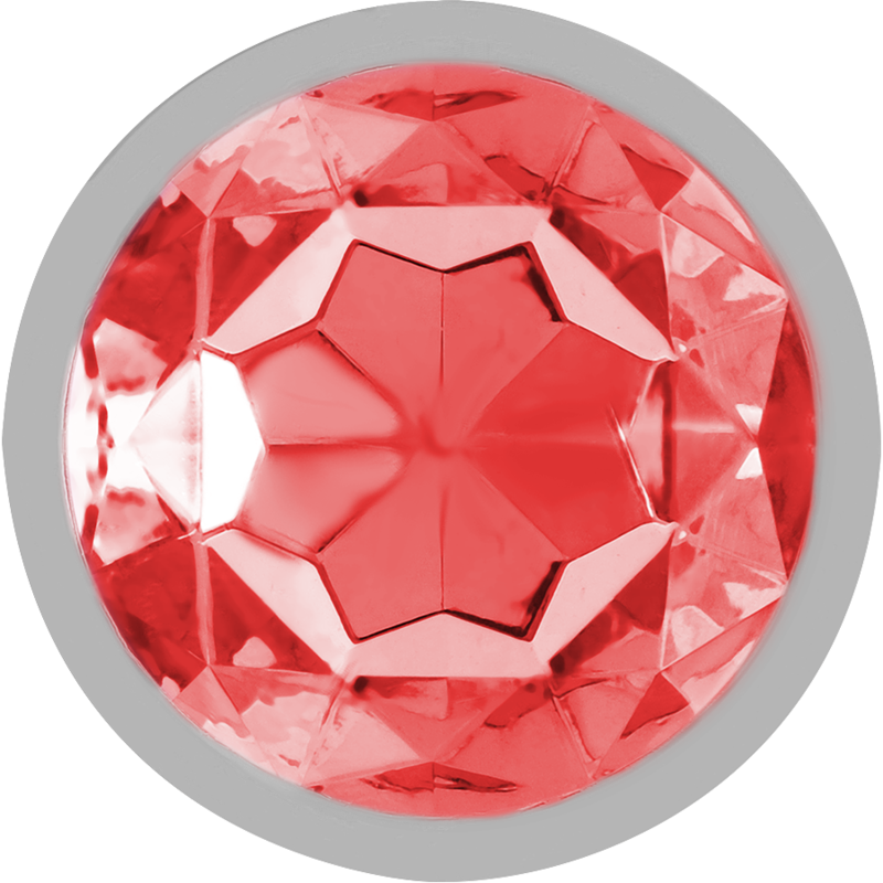 INTENSE - PLUG ANAL EN MÉTAL ALUMINIUM AVEC CRISTAL ROUGE TAILLE S – Image 3