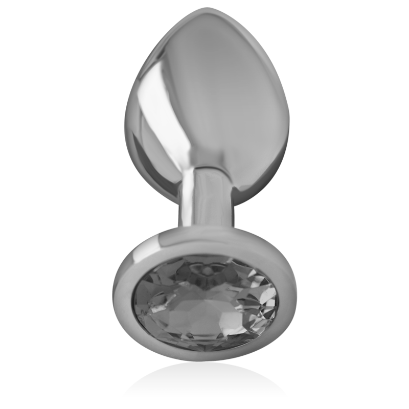 INTENSE - PLUG ANAL EN MÉTAL ALUMINIUM AVEC VERRE NOIR TAILLE M – Image 2