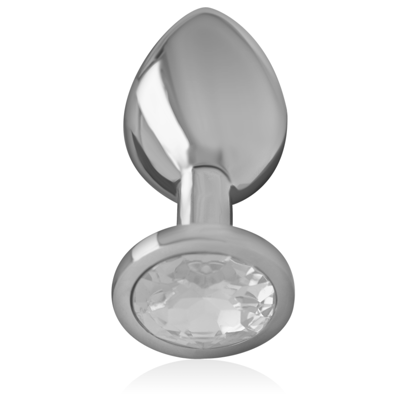 INTENSE - PLUG ANAL EN MÉTAL ALUMINIUM AVEC CRISTAL DARGENT TAILLE M – Image 2