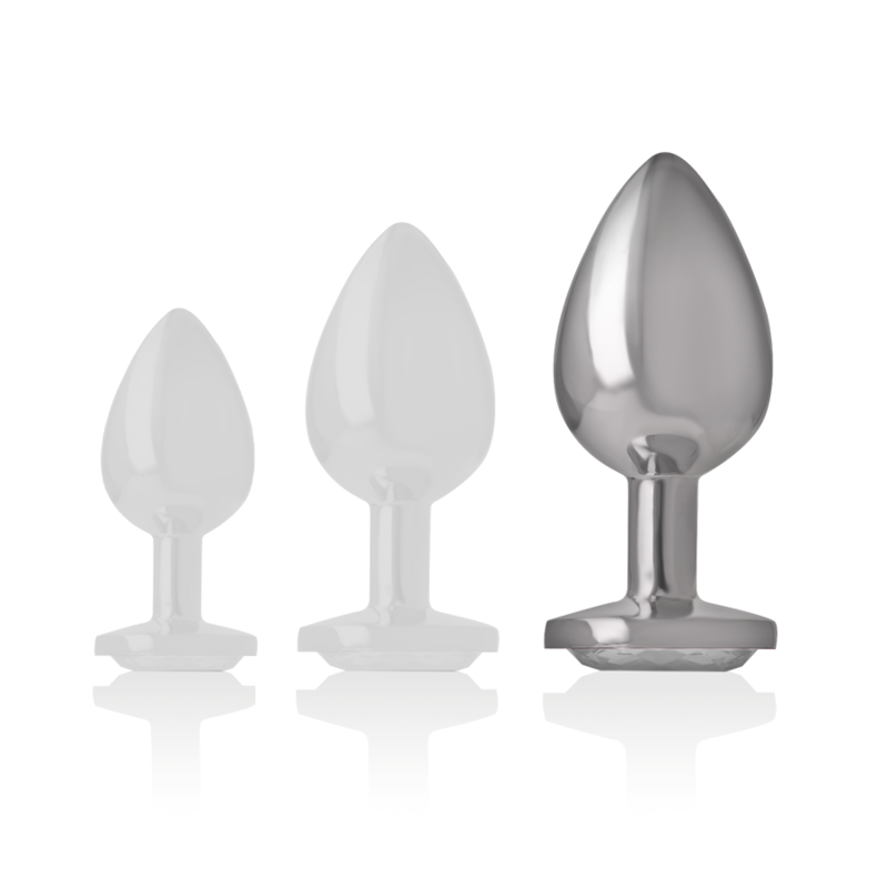 INTENSE - PLUG ANAL EN MÉTAL ALUMINIUM AVEC CRISTAL DARGENT TAILLE L – Image 5