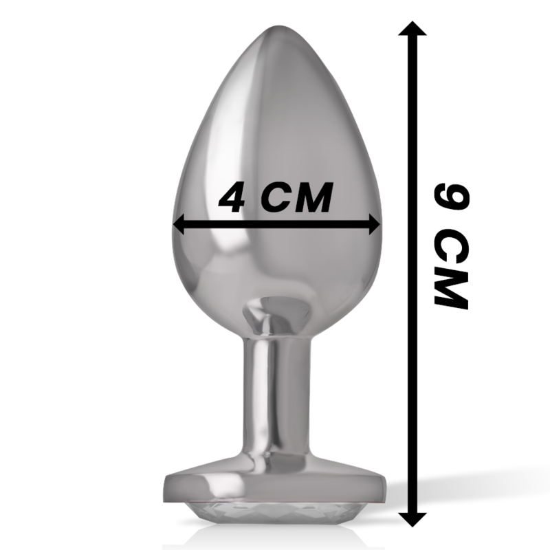 INTENSE - PLUG ANAL EN MÉTAL ALUMINIUM AVEC CRISTAL DARGENT TAILLE L – Image 6
