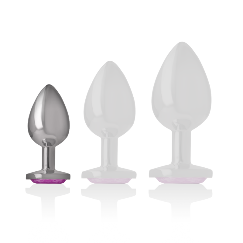 INTENSE - PLUG ANAL EN MÉTAL ALUMINIUM AVEC CRISTAL ROSE TAILLE S – Image 5