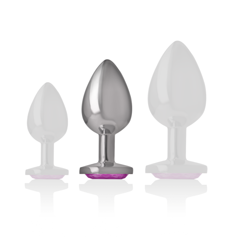 INTENSE - PLUG ANAL EN MÉTAL ALUMINIUM AVEC CRISTAL ROSE TAILLE M – Image 5