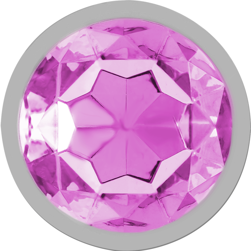 INTENSE - PLUG ANAL EN MÉTAL ALUMINIUM AVEC CRISTAL ROSE TAILLE M – Image 3