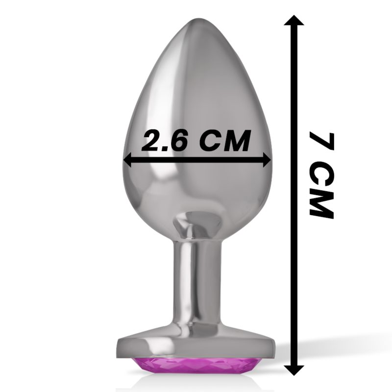 INTENSE - PLUG ANAL EN MÉTAL ALUMINIUM AVEC CRISTAL ROSE TAILLE S – Image 4