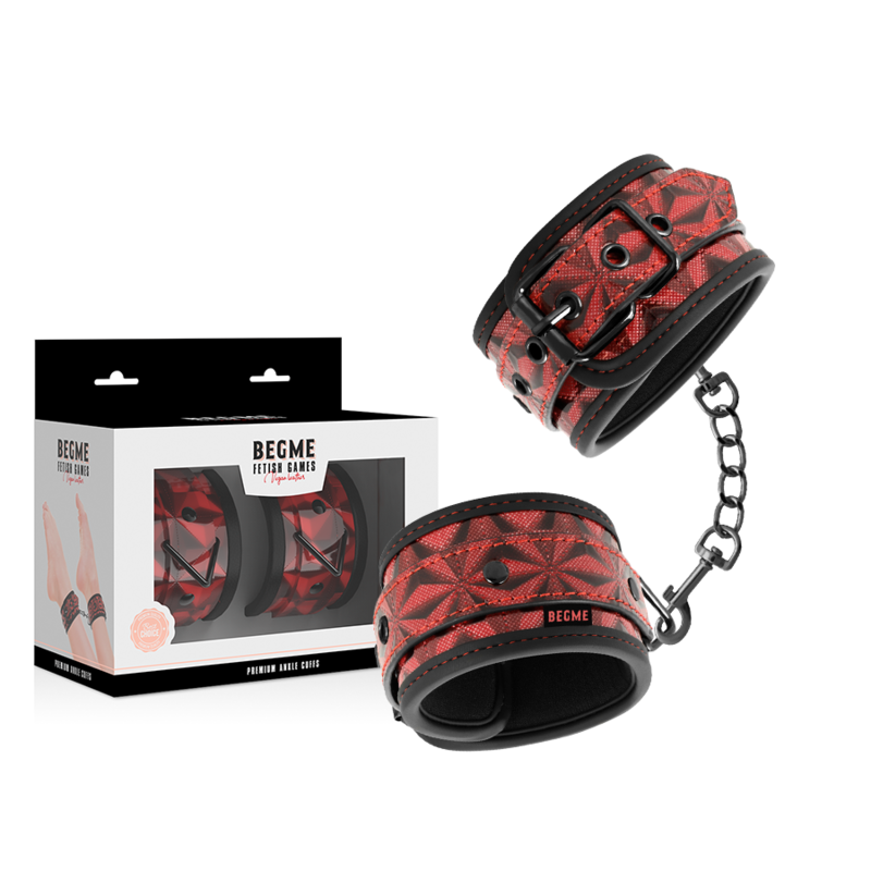 BEGME - CHEVILLES PREMIUM ÉDITION ROUGE AVEC DOUBLURE EN NÉOPRÈNE – Image 2