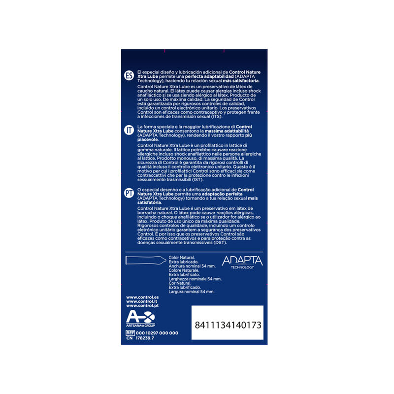 CONTROL - ADAPTA NATURE EXTRALUBE CONDOMS 12 UNITS – Image 2