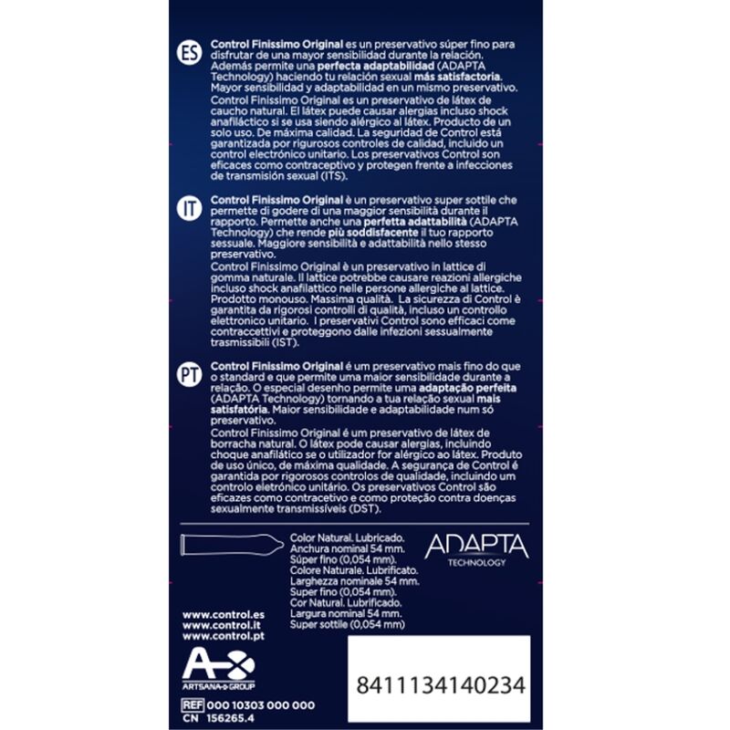 CONTROL - FINISSIMO CONDOMS 12 UNITS – Image 2