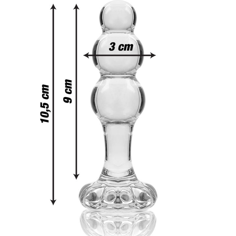 NEBULA SERIES BY IBIZA - PLUG ANAL EN VERRE TRANSPARENT 10.5 CM -O- 3 CM – Image 3