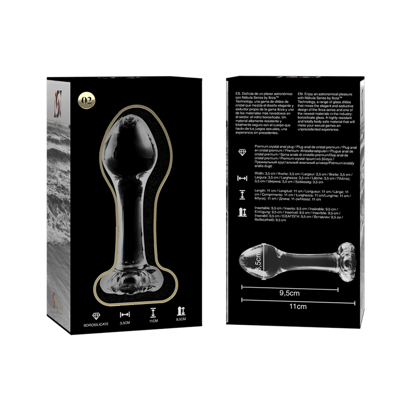 NEBULA SERIES BY IBIZA - PLUG ANAL MODÈLE 2 VERRE BOROSILICATE CLAIR 11 CM -O- 3.5 CM – Image 6
