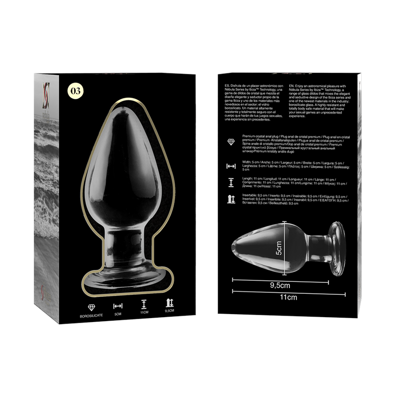 NEBULA SERIES BY IBIZA - PLUG ANAL MODÈLE 3 VERRE BOROSILICATE TRANSPARENT 11 CM -O- 5 CM – Image 6