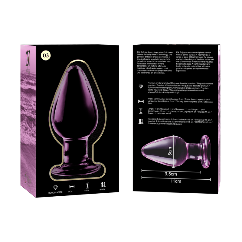 NEBULA SERIES BY IBIZA - PLUG ANAL MODÈLE 3 VERRE BOROSILICATE ROSE 11 CM -O- 5 CM – Image 6
