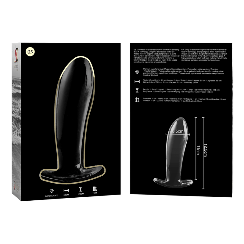 NEBULA SERIES BY IBIZA - PLUG ANAL MODÈLE 5 VERRE BOROSILICATE CLAIR 12.5 CM -O- 3.5 CM – Image 6