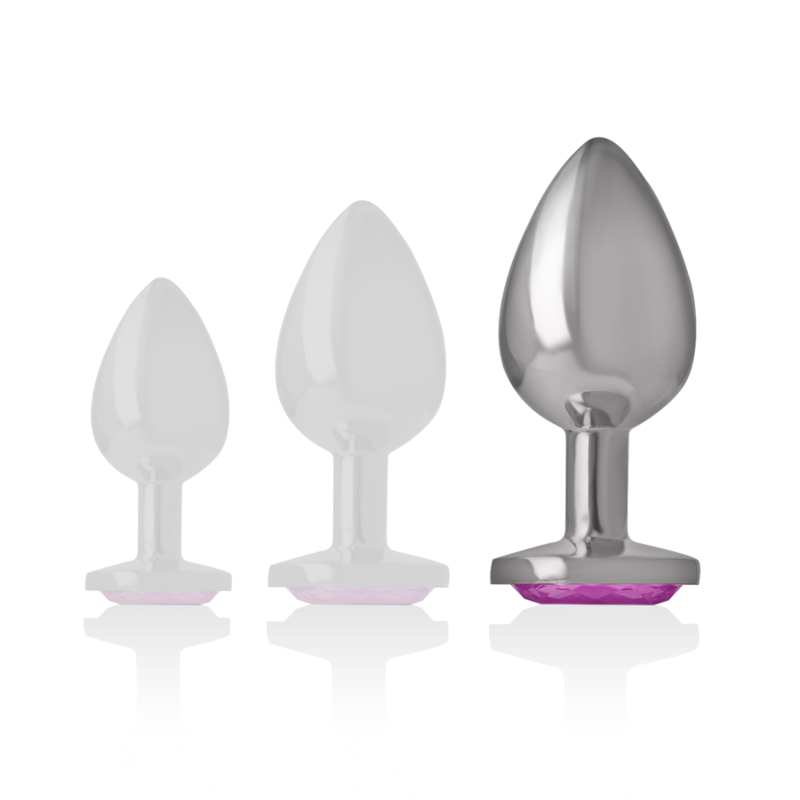 INTENSE - PLUG ANAL EN MÉTAL ALUMINIUM AVEC CRISTAL ROSE TAILLE L – Image 5