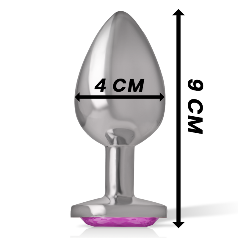 INTENSE - PLUG ANAL EN MÉTAL ALUMINIUM AVEC CRISTAL ROSE TAILLE L – Image 4