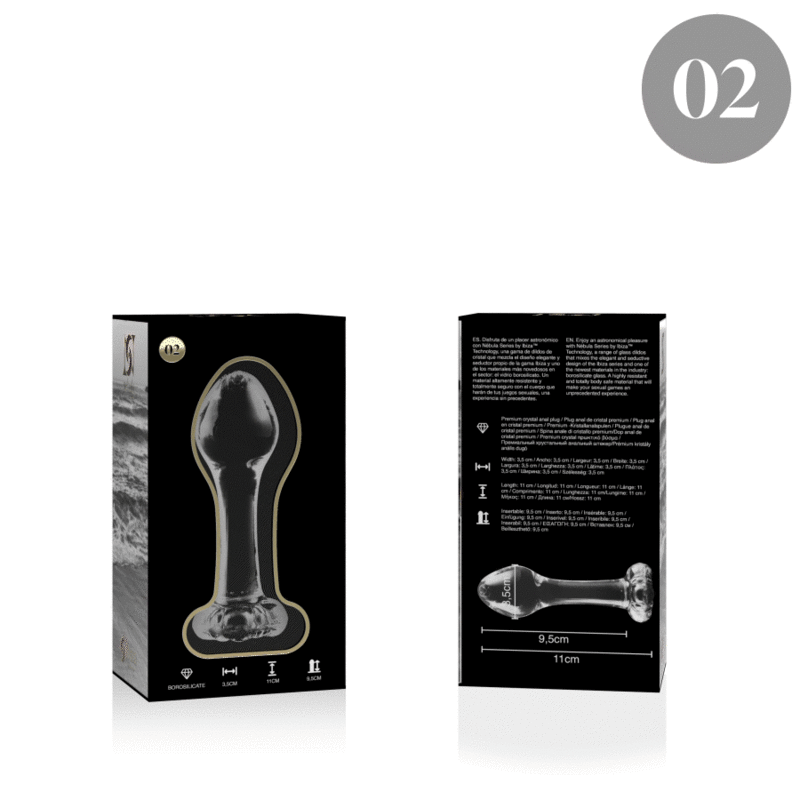NEBULA SERIES BY IBIZA - PLUG ANAL MODÈLE 2 VERRE BOROSILICATE CLAIR 11 CM -O- 3.5 CM – Image 4