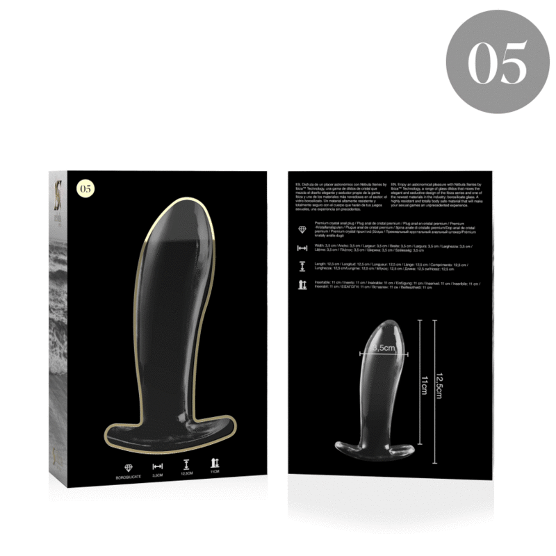 NEBULA SERIES BY IBIZA - PLUG ANAL MODÈLE 5 VERRE BOROSILICATE CLAIR 12.5 CM -O- 3.5 CM – Image 4