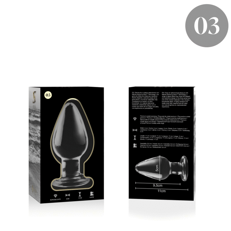 NEBULA SERIES BY IBIZA - PLUG ANAL MODÈLE 3 VERRE BOROSILICATE TRANSPARENT 11 CM -O- 5 CM – Image 4
