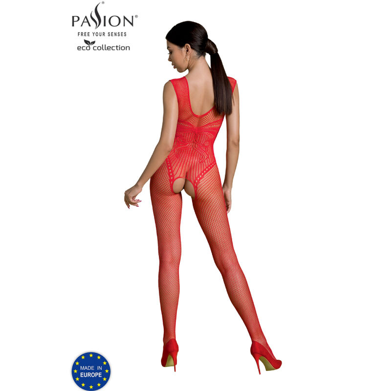 PASSION - BODYSTOCKING ECO COLLECTION ECO BS003 ROUGE – Image 2
