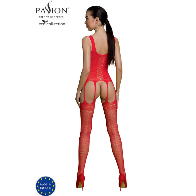PASSION - BODYSTOCKING ECO COLLECTION ECO BS007 ROUGE – Image 2