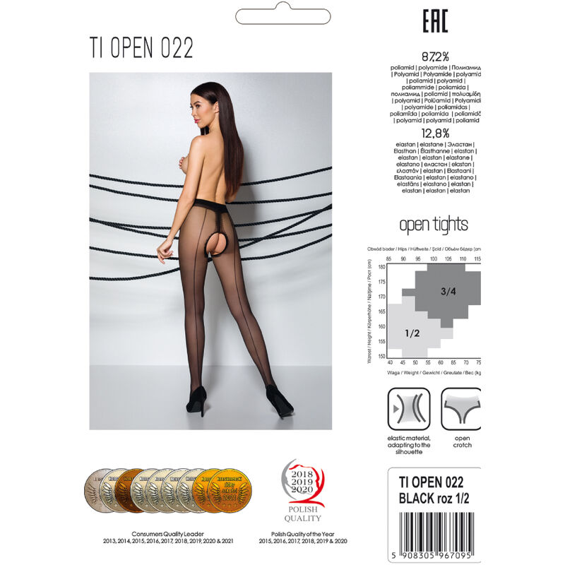 PASSION - TIOPEN 022 COLLANT NOIR 3/4 20 DEN – Image 5