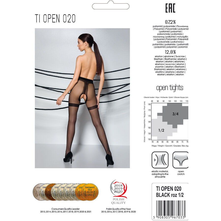 PASSION - TIOPEN 020 COLLANT NOIR 3/4 20 DEN – Image 5