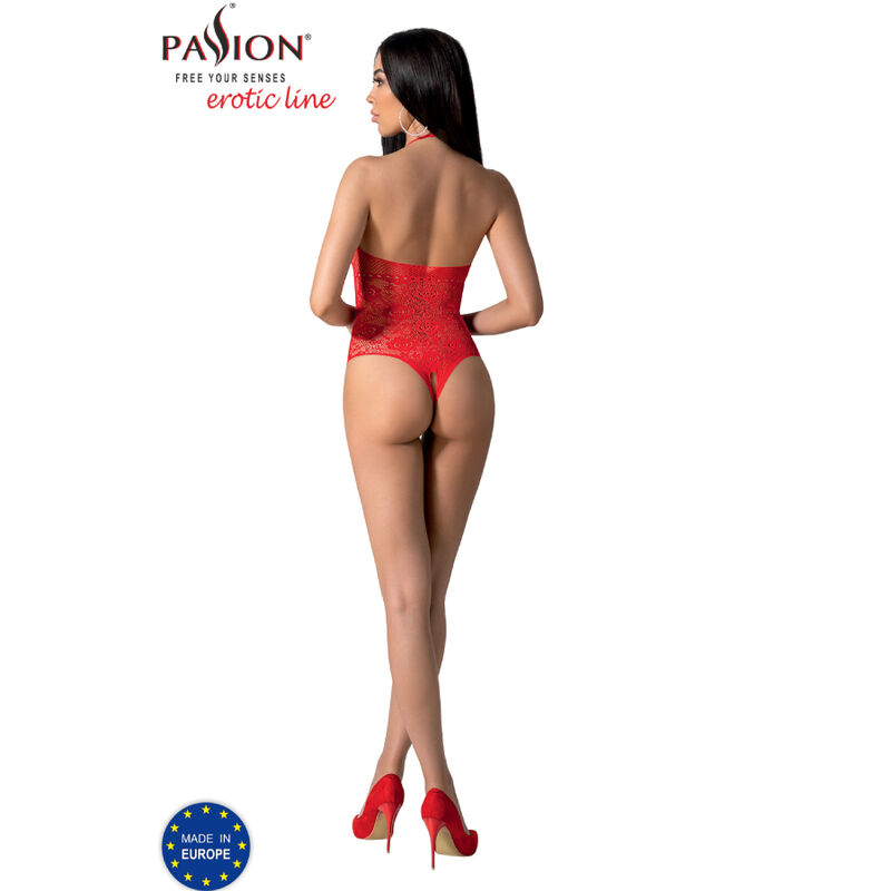 PASSION - BS094 BODYSTOCKING ROUGE TAILLE UNIQUE – Image 4
