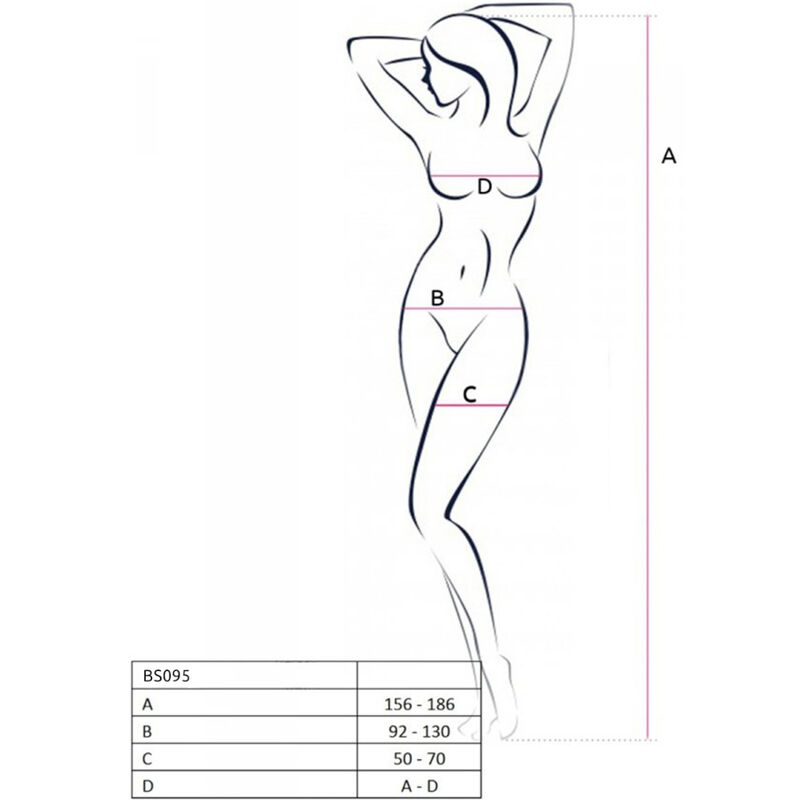PASSION - BS095 BODYSTOCKING ROUGE TAILLE UNIQUE – Image 5