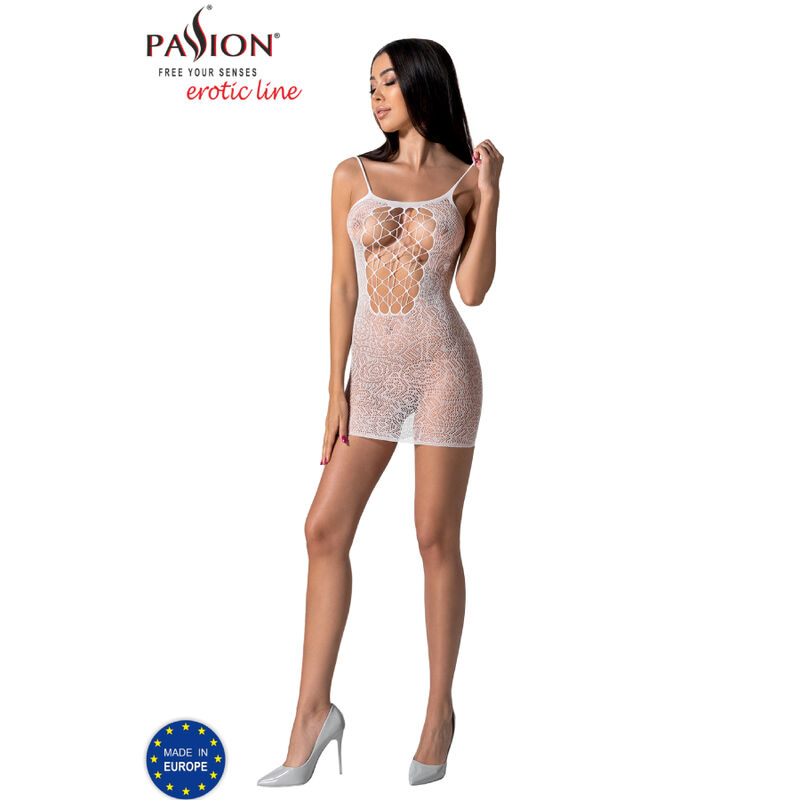 PASSION - BS096 BODYSTOCKING BLANC TAILLE UNIQUE – Image 3