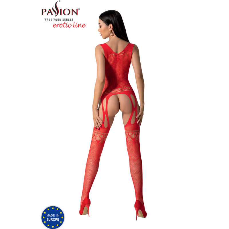 PASSION - BS099 BODYSTOCKING ROUGE TAILLE UNIQUE – Image 4