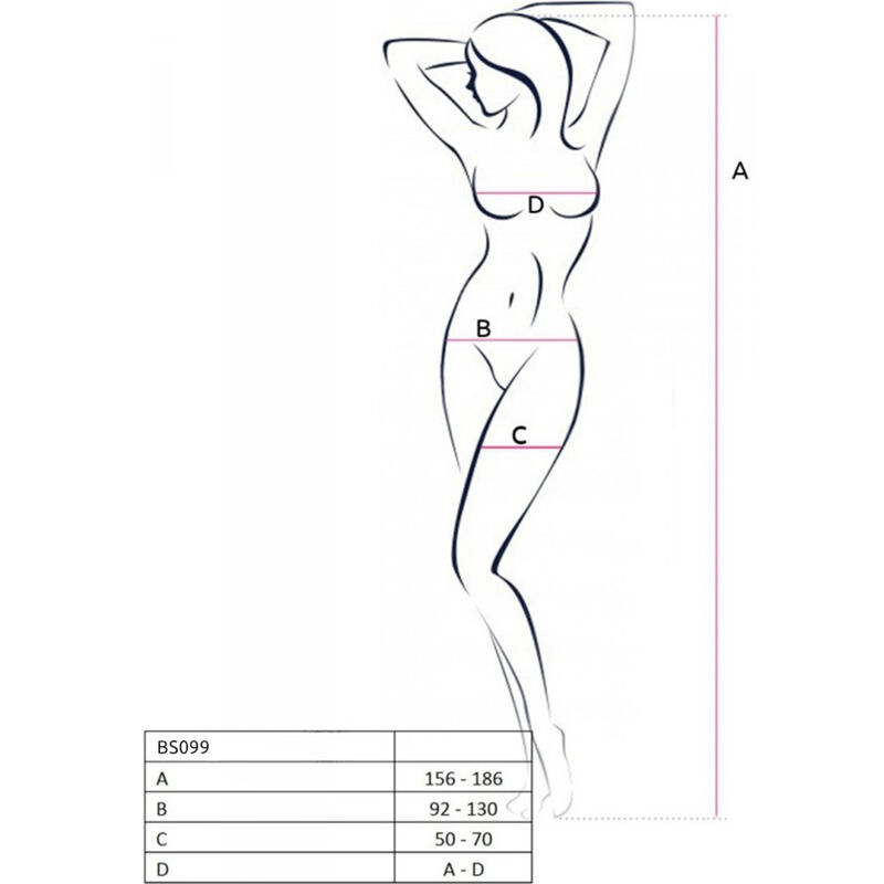 PASSION - BS099 BODYSTOCKING BLANC TAILLE UNIQUE – Image 5