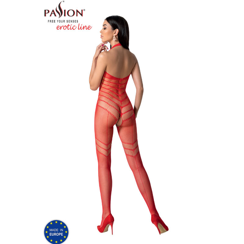 PASSION - BS100 BODYSTOCKING ROUGE TAILLE UNIQUE – Image 4