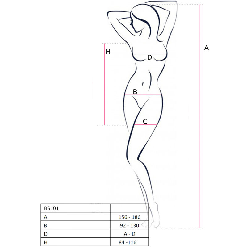 PASSION - BS101 BODYSTOCKING ROUGE TAILLE UNIQUE – Image 5