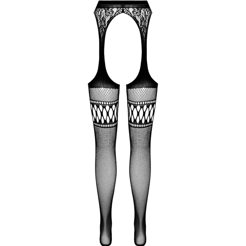 PASSION - COLLANT NOIR AVEC JARRETIÈRE S026 TAILLE UNIQUE – Image 6