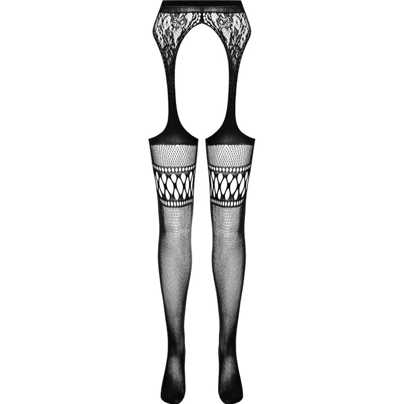 PASSION - COLLANT NOIR AVEC JARRETIÈRE S026 TAILLE UNIQUE – Image 5