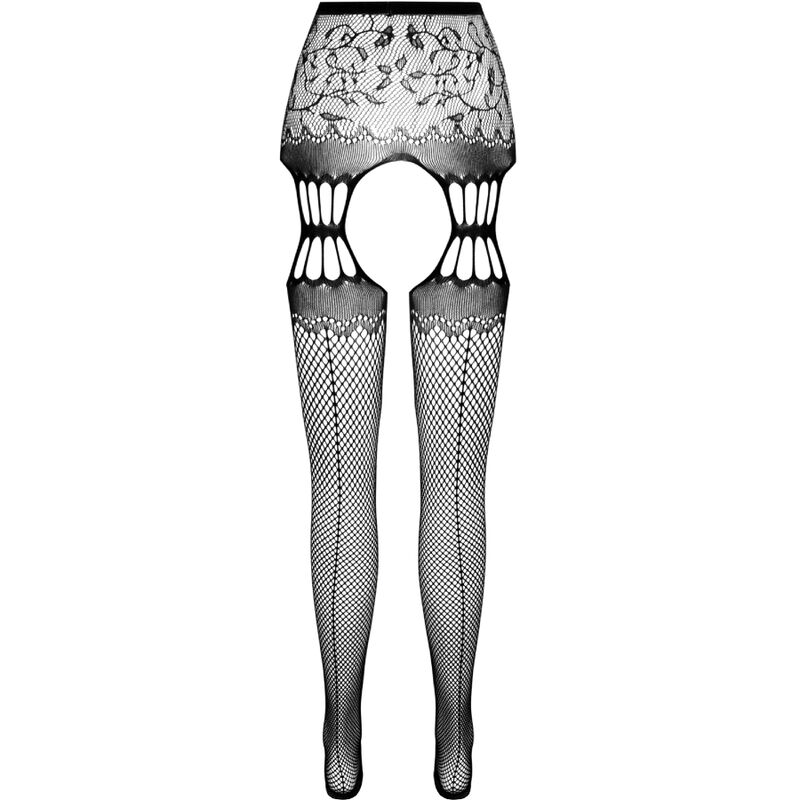 PASSION - COLLANT NOIR AVEC JARRETIÈRE S027 TAILLE UNIQUE – Image 6