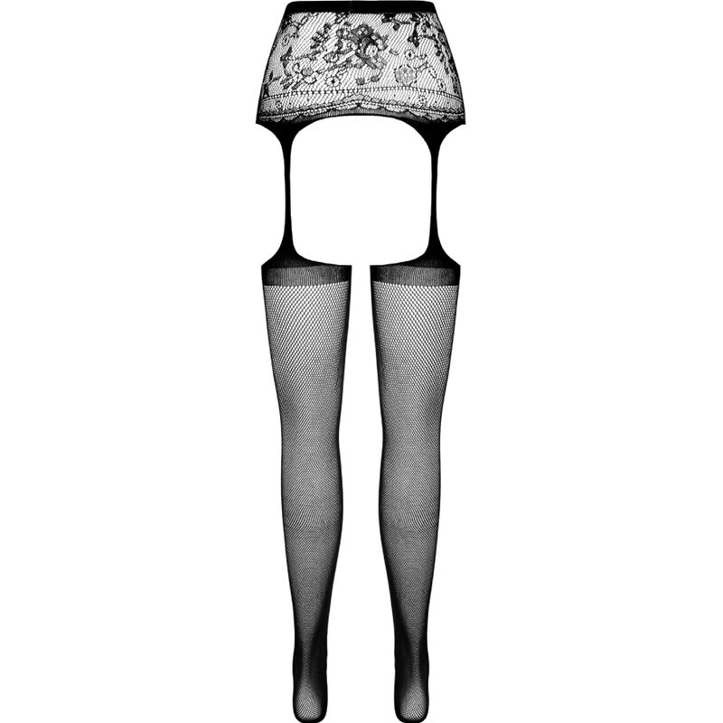 PASSION - COLLANT NOIR AVEC JARRETIÈRE S028 TAILLE UNIQUE – Image 6
