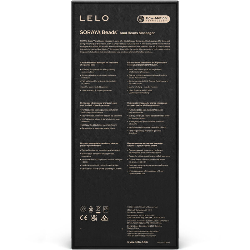 LELO - MASSEUR ANAL SORAYA BEADS NOIR – Image 4