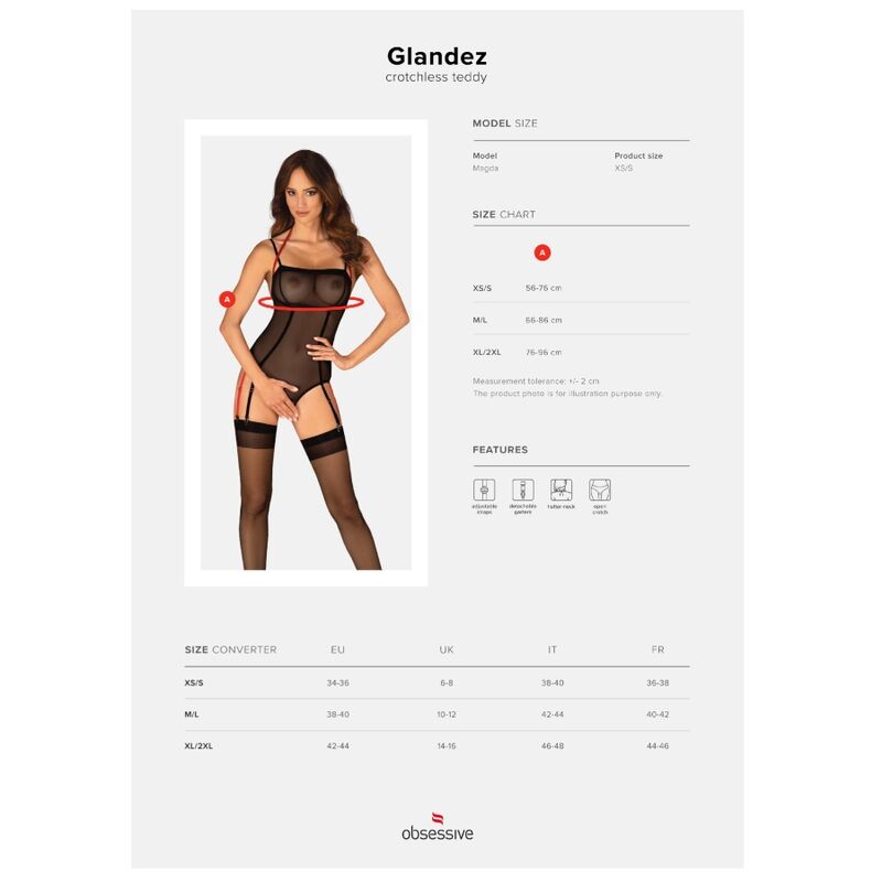 OBSESSIVE - GLANDEZ TEDDY CROCHLESS XL/XXL – Image 5