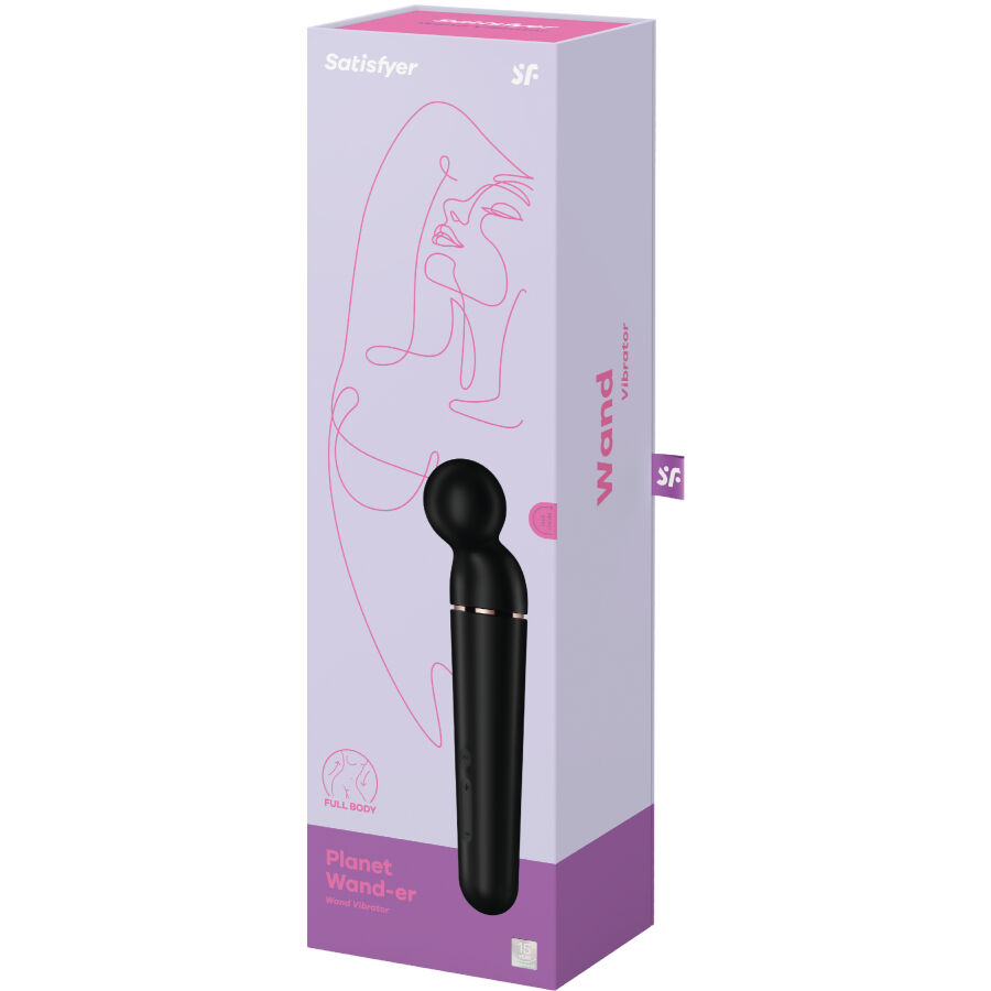 SATISFYER - MASSAGER VIBRATEUR PLANET WAND-ER NOIR – Image 6