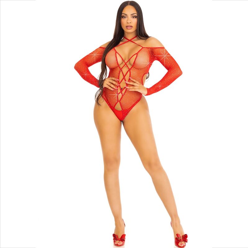 LEG AVENUE - CORPS CROTHLESS AVEC ROUGE BRILLANT – Image 5
