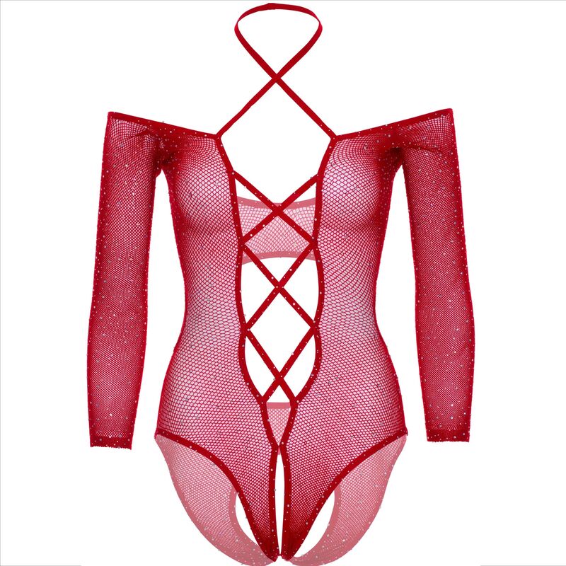 LEG AVENUE - CORPS CROTHLESS AVEC ROUGE BRILLANT – Image 9