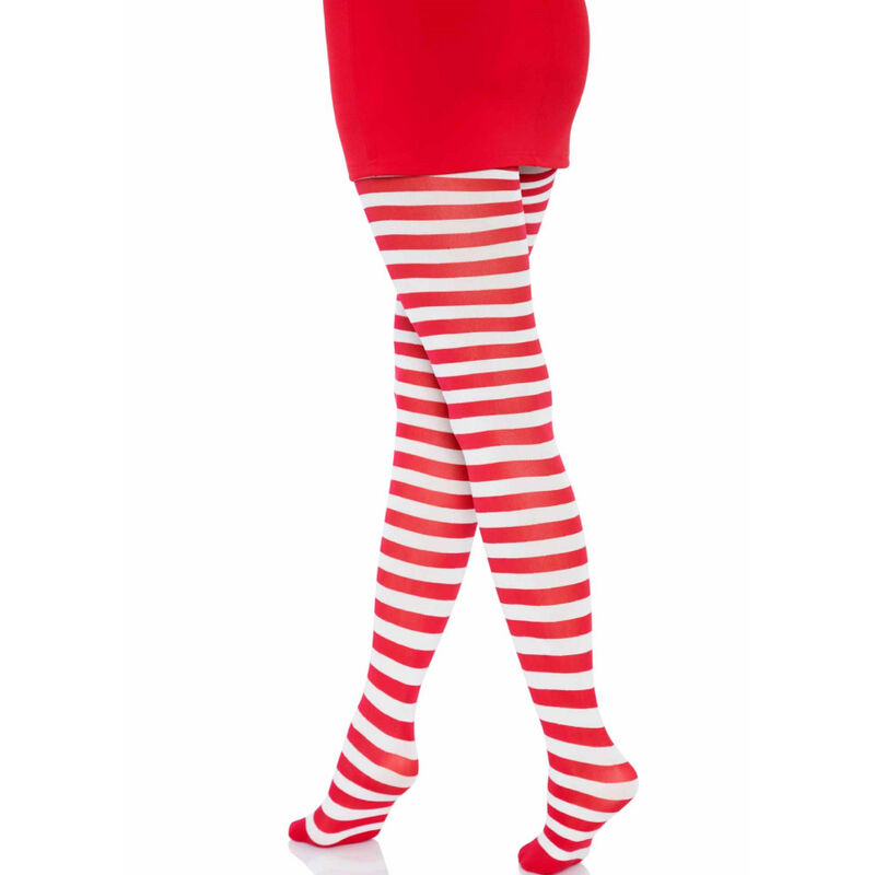 LEG AVENUE - COLLANTS RAYURES BLANC/ROUGE – Image 3