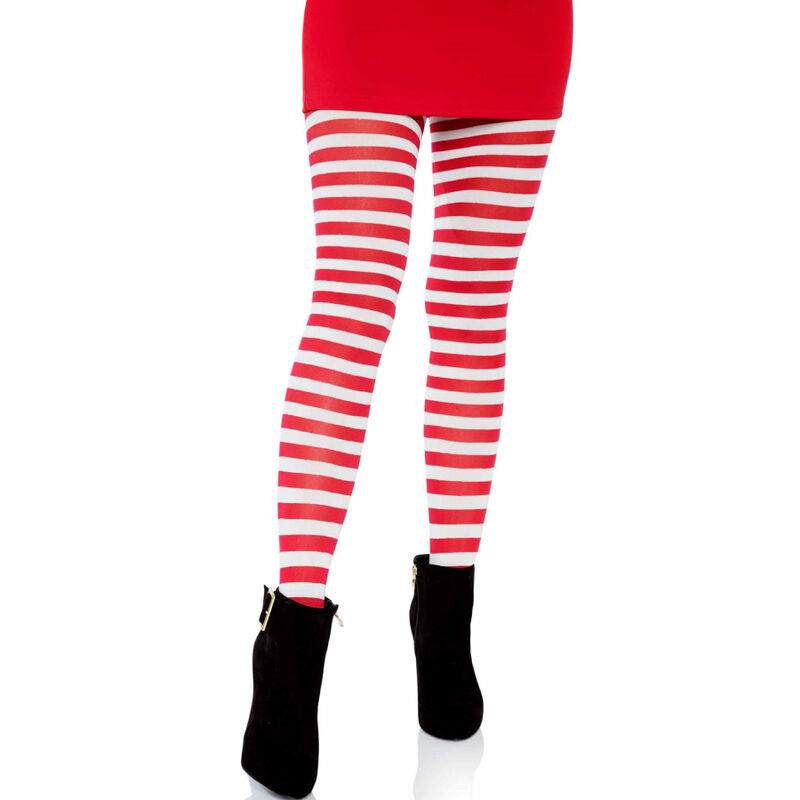 LEG AVENUE - COLLANTS RAYURES BLANC/ROUGE – Image 4