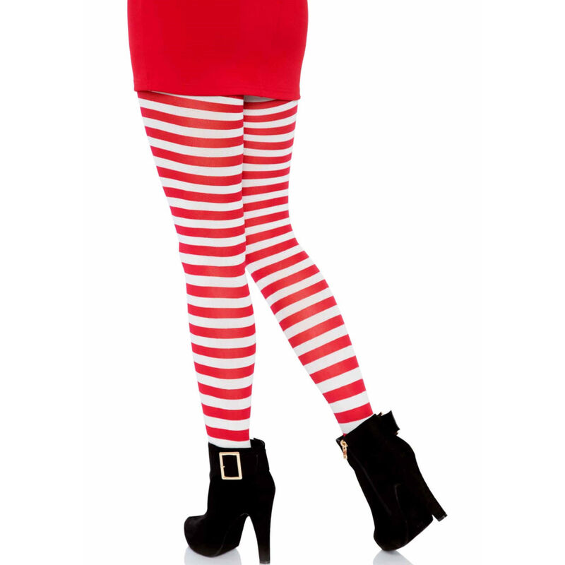 LEG AVENUE - COLLANTS RAYURES BLANC/ROUGE – Image 5