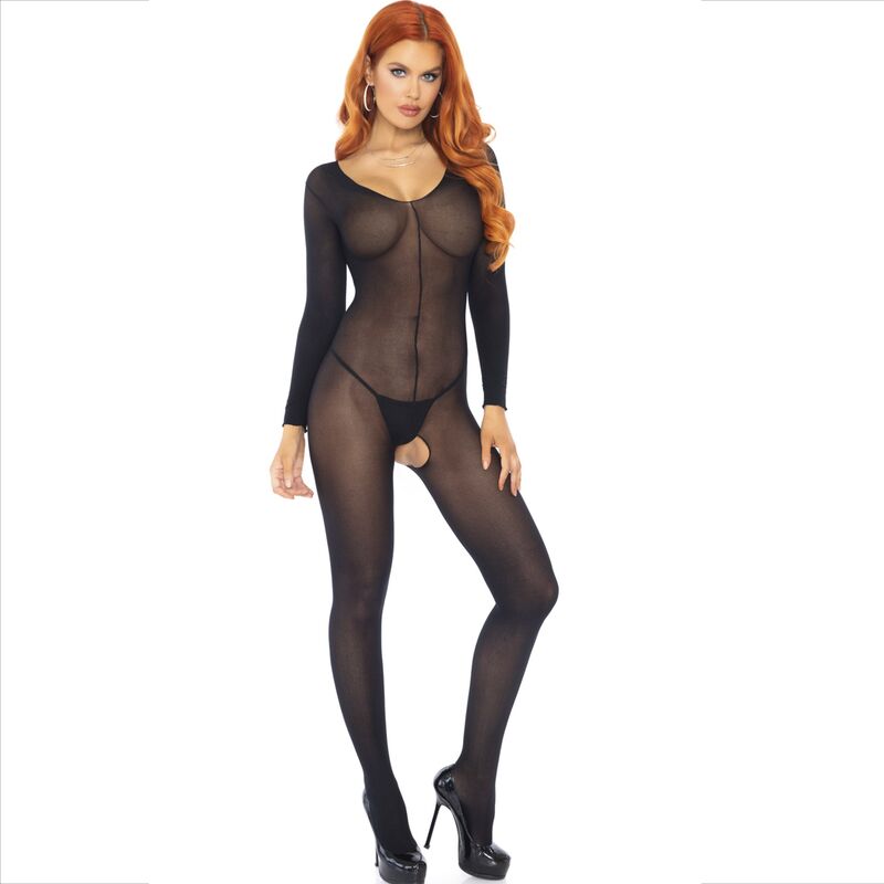 LEG AVENUE - BODYSTOCKING MANCHES LONGUES NOIR – Image 2