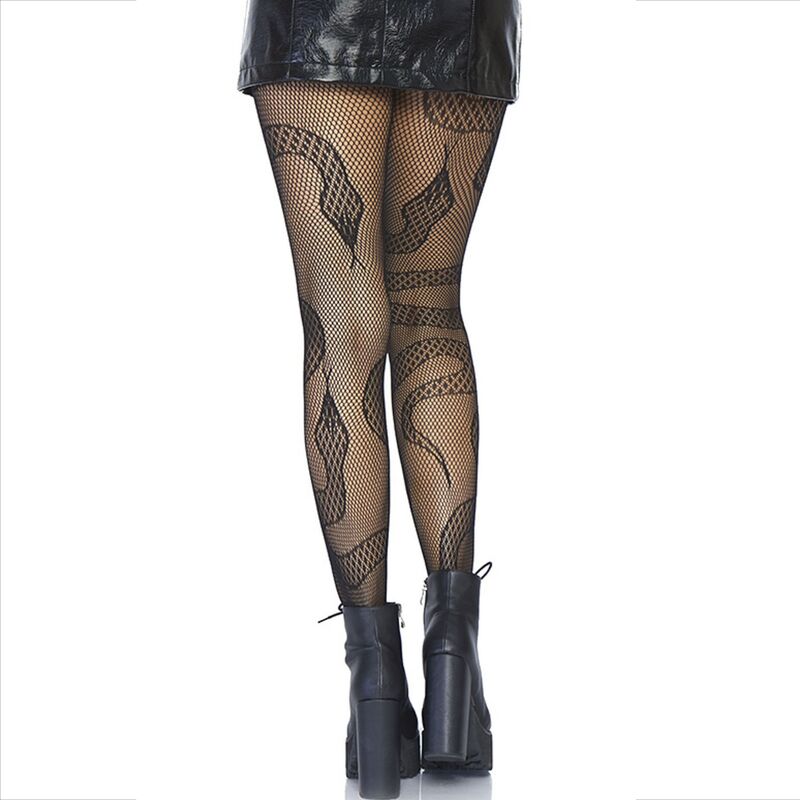 LEG AVENUE - BAS NET SERPENTS NOIR – Image 2