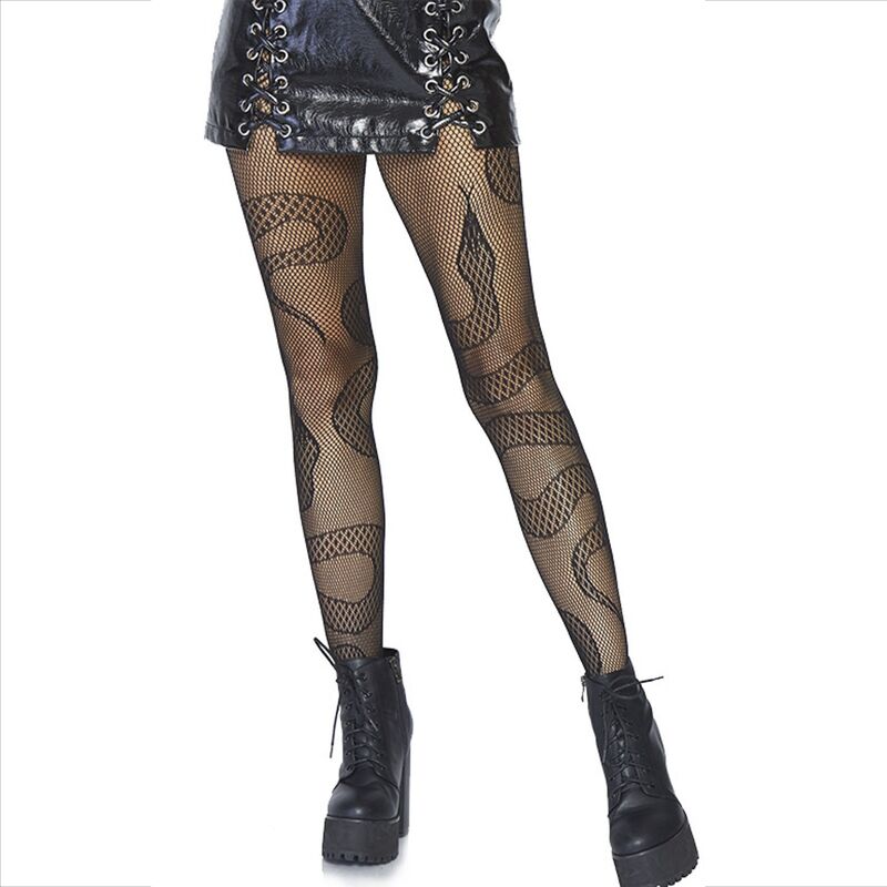 LEG AVENUE - BAS NET SERPENTS NOIR – Image 3