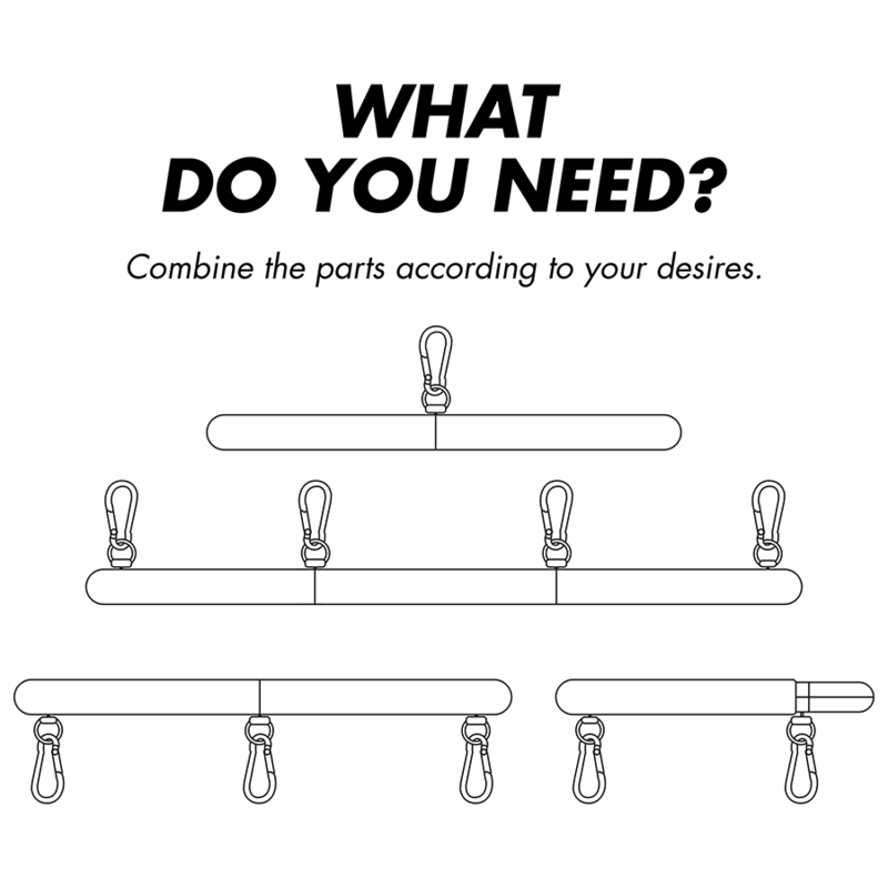 FETISH SUBMISSIVE BONDAGE - BARRE SÉPARATEUR RÉGLABLE 4 PIÈCES – Image 3